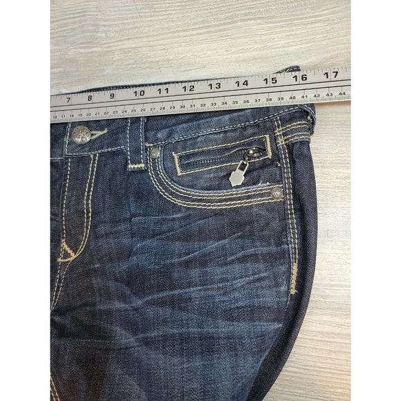 ROCK & REPUBLIC for Express Boot Cut Jeans Size 29 (MEASURE 32X30) - Picture 4 of 9